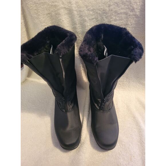 Totes STARIDE 2 Womens Black Waterproof Front Zip Up Winter Round Toe Boots 8M - Picture 5 of 12